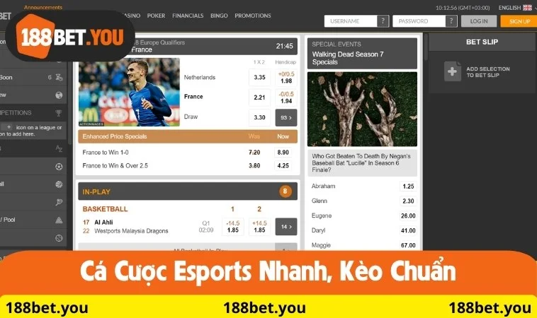Cá cược E-sports nhanh, kèo chuẩn